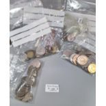 Bag of assorted GB and Foreign coins, some silver including one shillings etc. (B.P. 21% + VAT)