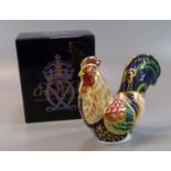 Royal Crown Derby fine bone china paperweight 'Derbyshire Cockerel', limited edition of 150, with