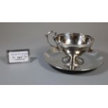 Early 20th century silver cup and saucer by John Gloster Birmingham 1919. 4.2 troy ozs approx. B.
