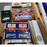 Tray of diecast vehicles, all appearing in original packaging, to include: Corgi Thornycroft 'J'