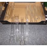 Box of glass Globe-Vulcan lamp chimneys and other glass chimneys (17). (B.P. 21% + VAT)