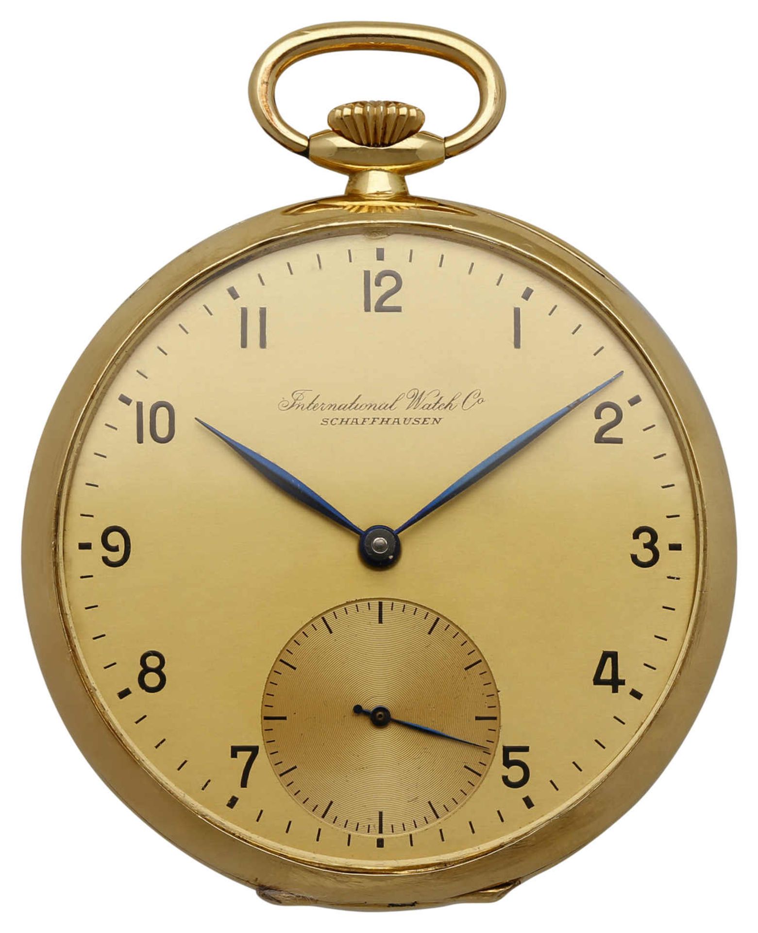 IWC Taschenuhr Lepine in Gelbgold 18K (Staubdeckel Metall) mit Lünette in Gelbgold 18K. Uhrwerk