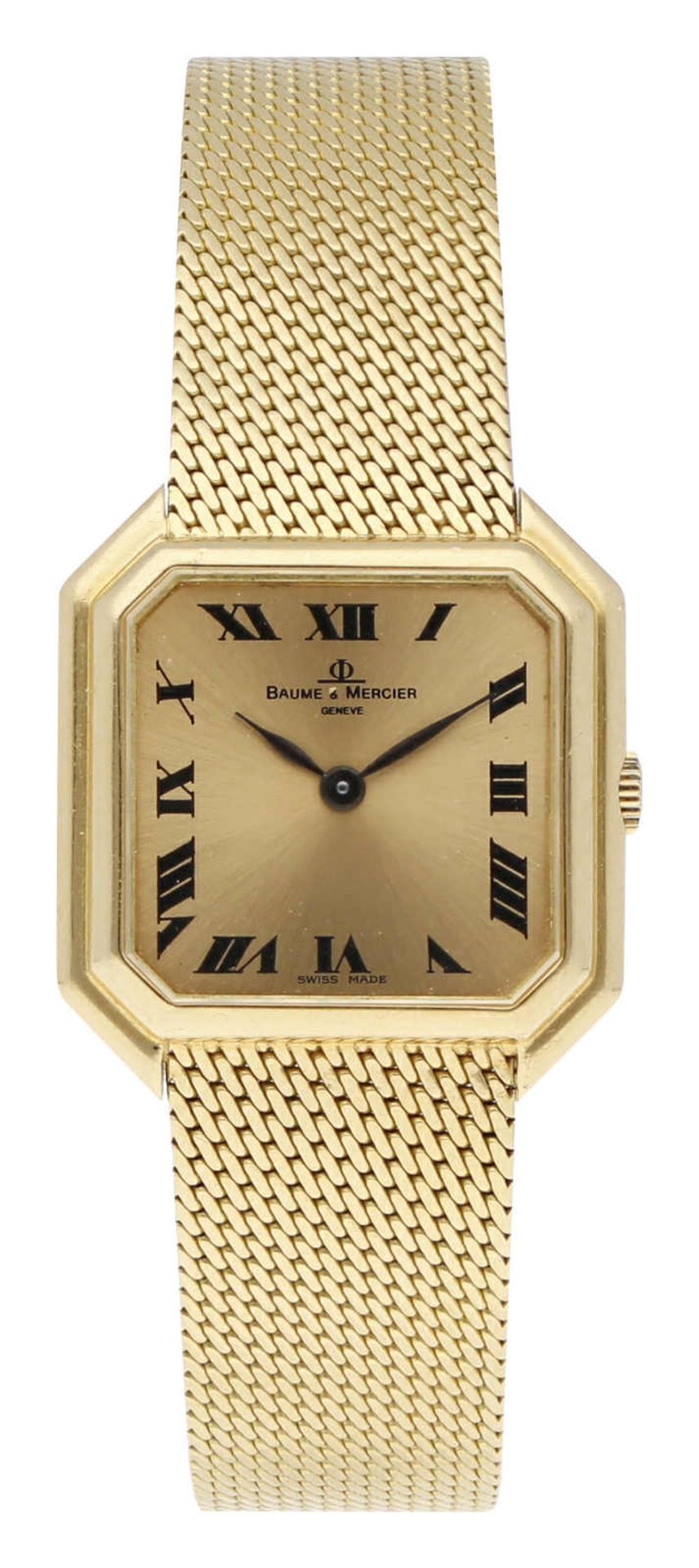 BAUME & MERCIER Damenarmbanduhr Baume & Mercier Lady Vintage in Gelbgold 18K mit integriertem