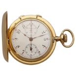 TOUCHON U.CO. Taschenuhr Savonette in Gelbgold 14K mit Lünette in Gelbgold 14K. Uhrwerk