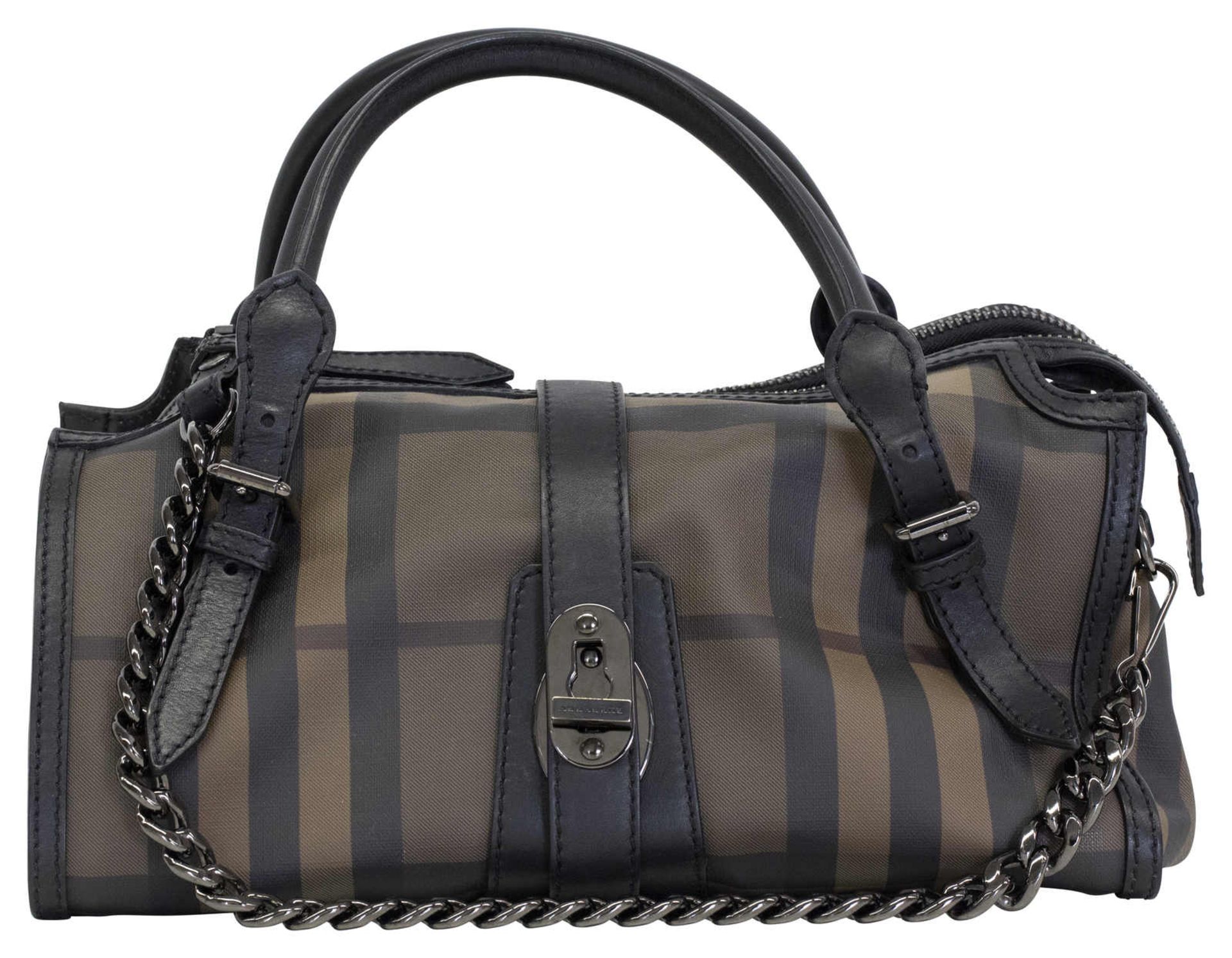 BURBERRY HANDTASCHE Original Burberry Prorsum Handtasche. Canvas im klassischen Muster smoked