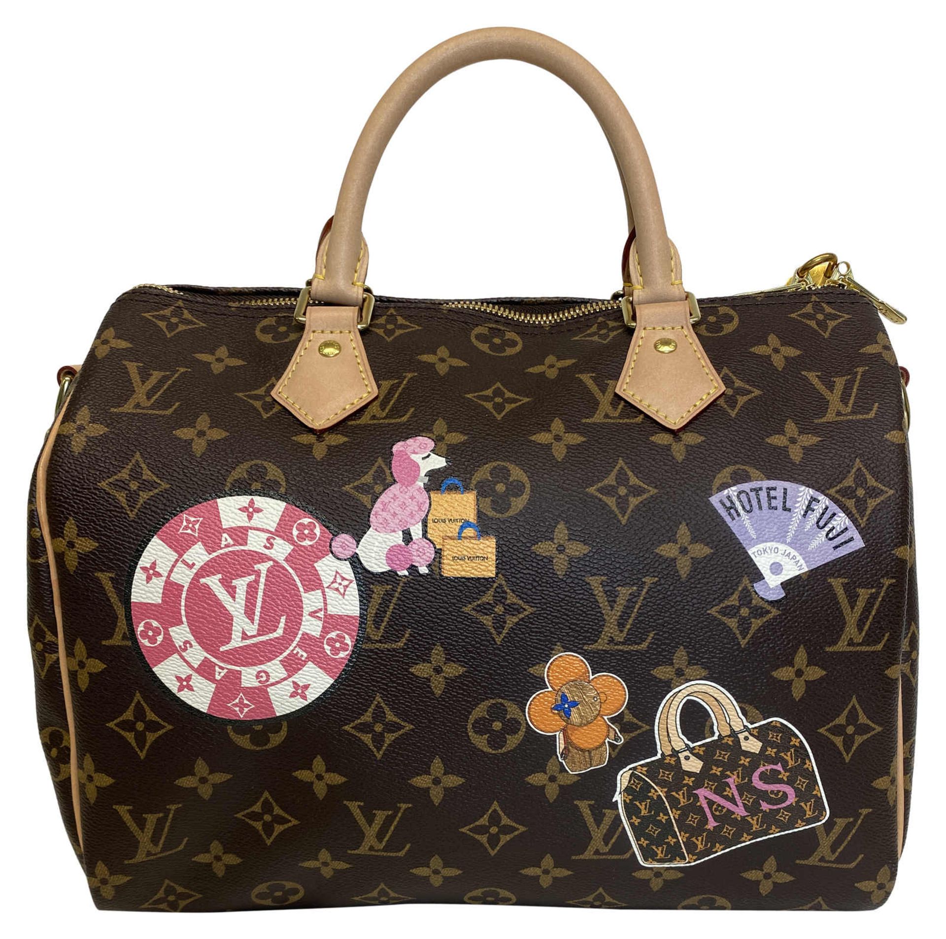 (*) LOUIS VUITTON Handtasche Speedy Bandoulière 30 "My LV World Tour" Jedes Merkmal dieser Speedy - Image 3 of 6