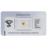 (*) Ungefasster Diamant Natürlicher Fancy Diamant im Herzschliff von ca. 0,35 ct (Natural Fancy