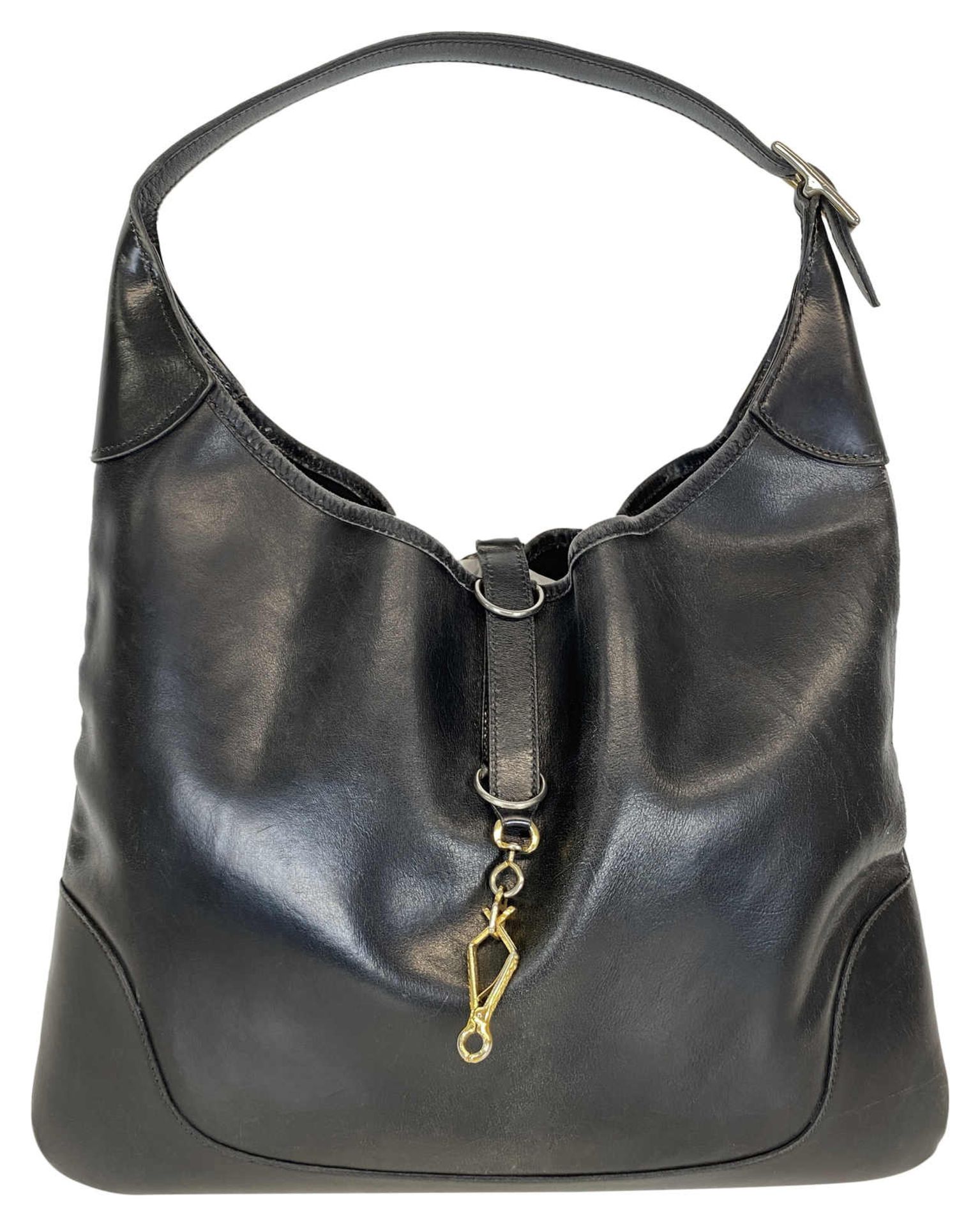 HERMÈS Handtasche Trim Handbag in schwarzem Leder aus dem Jahr 1971. Die 1958 entworfene und 2020