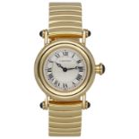 CARTIER Damenarmbanduhr Cartier Diabolo in Gelbgold 18K mit polierter Lünette und Gliederarmband mit