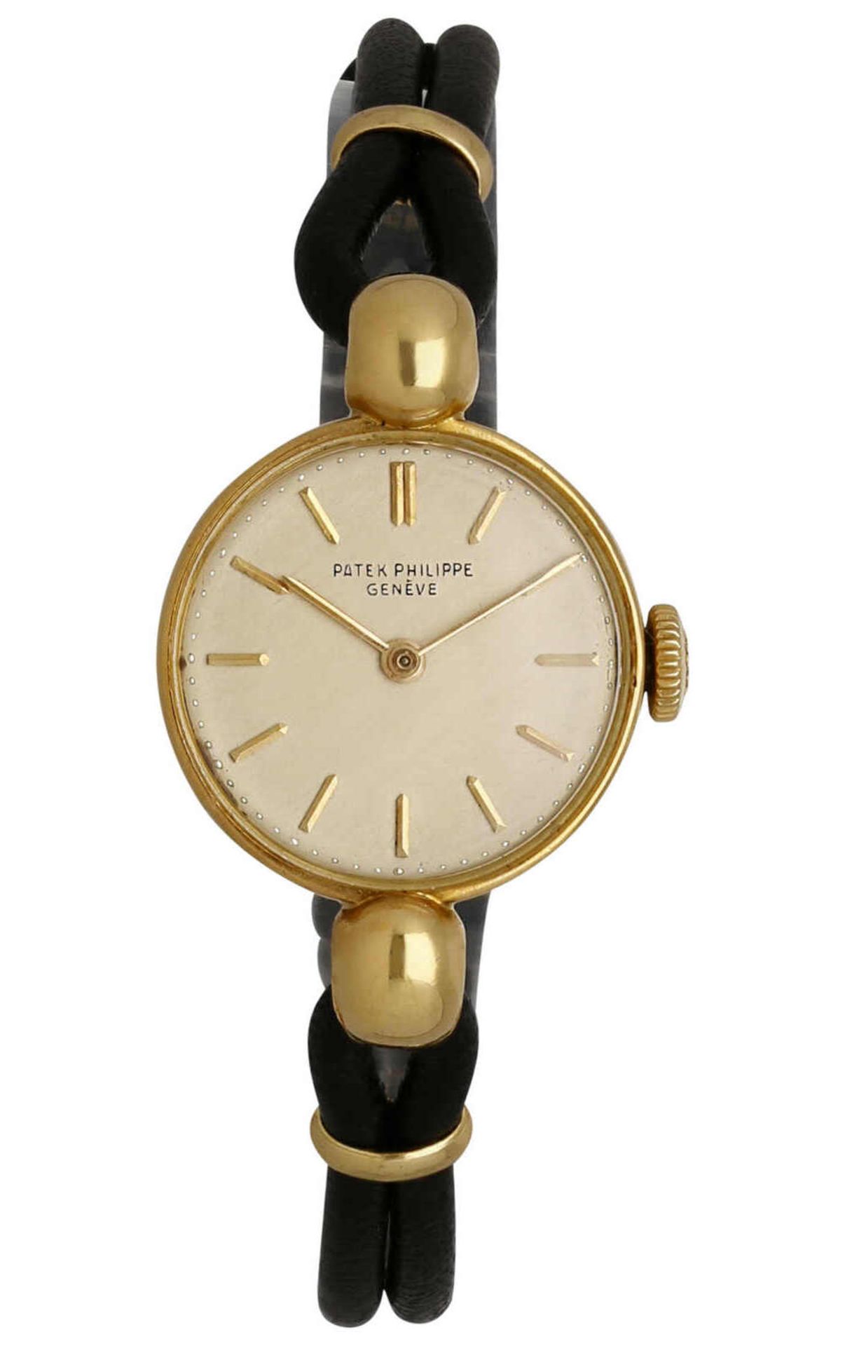 PATEK PHILIPPE Damenarmbanduhr Hübsche Uhr von ca. 1936-1940 in Gelbgold 18K mit Lünette in Gelbgold