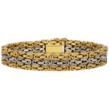 Königsketten-Bracelet Neuwertiges Bracelet, signiert C. Bucherer, in Gelbgold/Weissgold 18K im 3