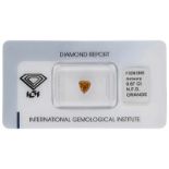 (*) Ungefasster Diamant Natürlicher Fancy Diamant im Schieldcut von ca. 0,67 ct (Natural Fancy