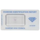 (*) Ungefasster Diamant Natürlicher Fancy Diamant im Herzschliff von ca. 0,42 ct (Fancy Light