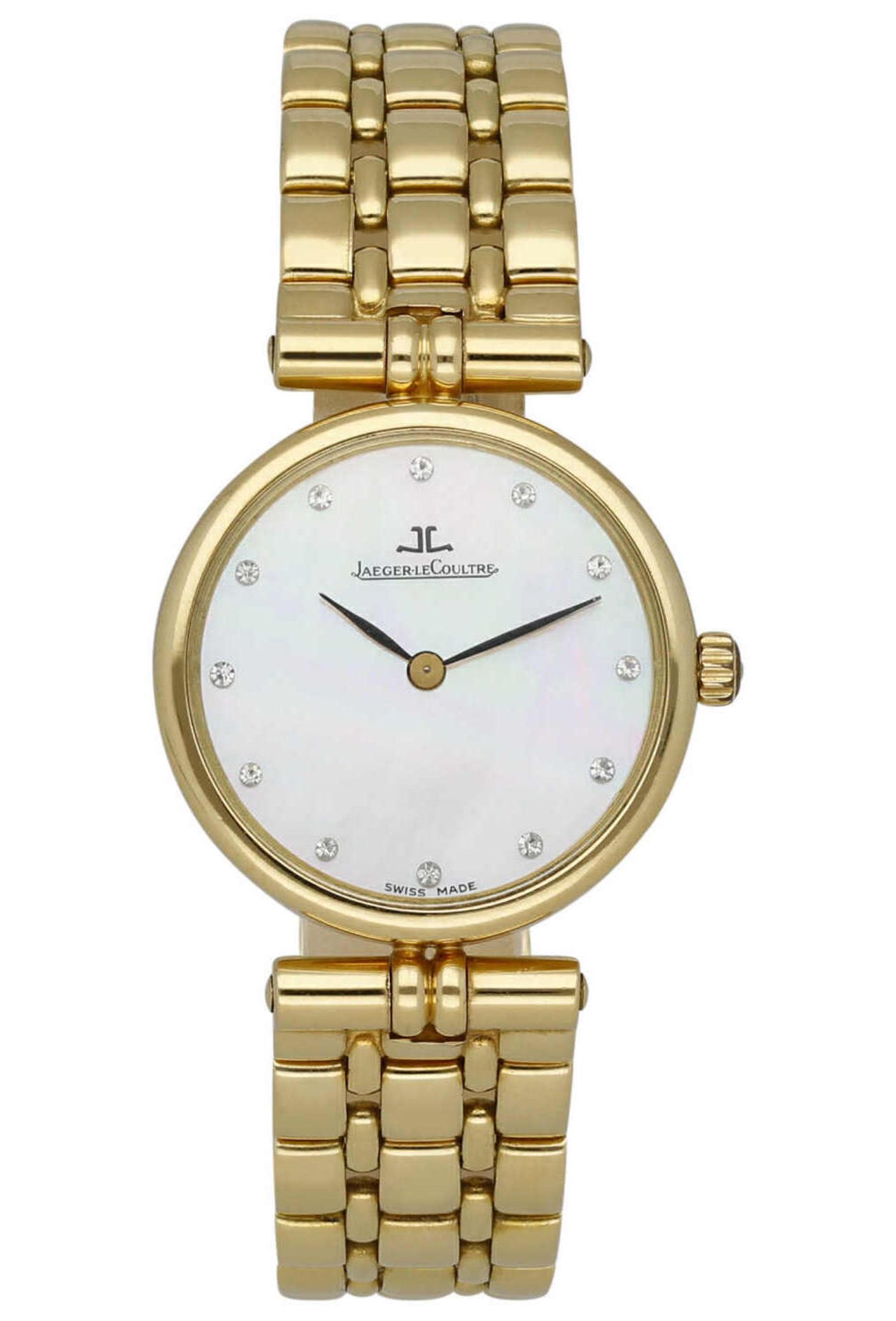 JAEGER LE COULTRE Damenarmbanduhr Elegantes Modell in Gelbgold 18K mit polierter Lünette und