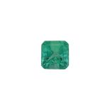 Smaragd Kolumbianischer Smaragd von ca. 2,1 ct "Muzo green" im quadratischen Smaragdschliff,