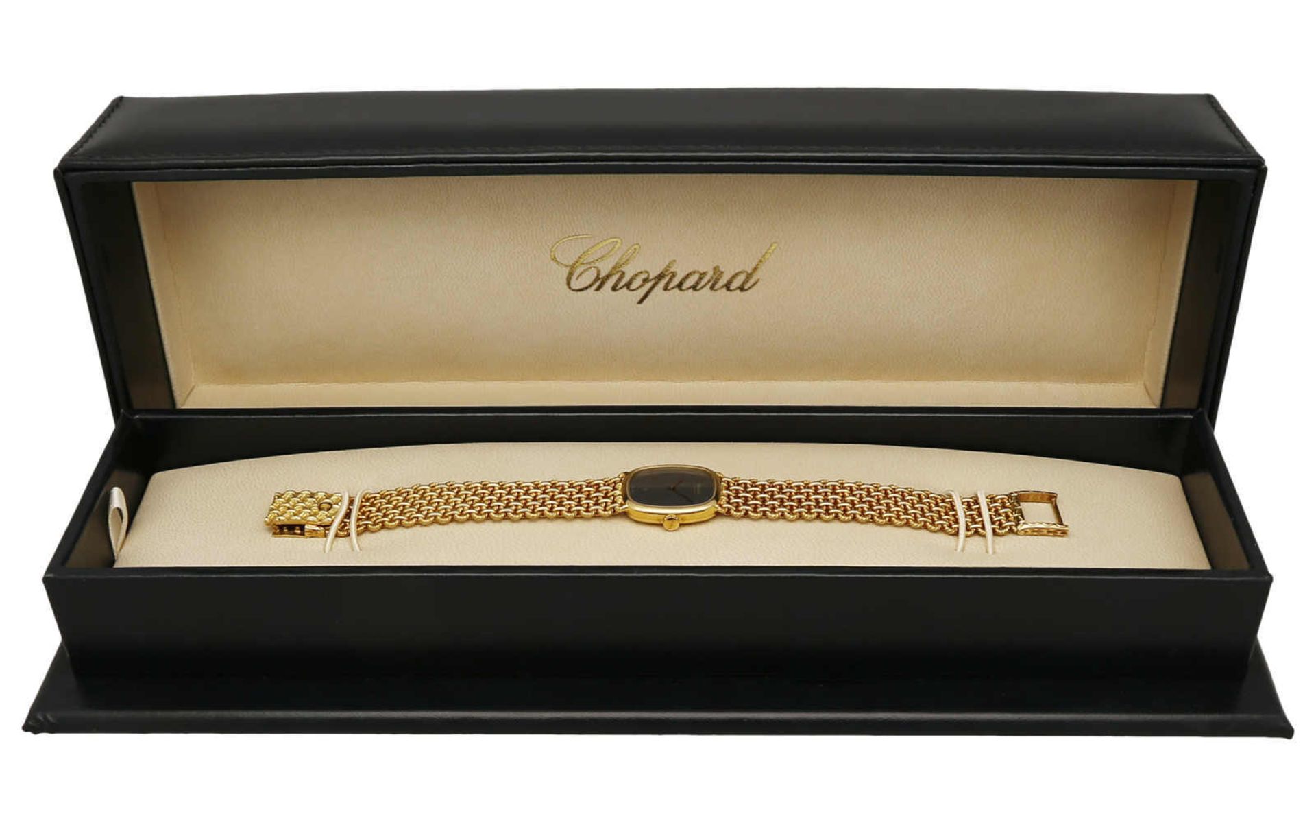 CHOPARD Damenarmbanduhr Modell Ellipse in Gelbgold 18K mit Lünette und dekorativem Uhrband in - Image 2 of 4