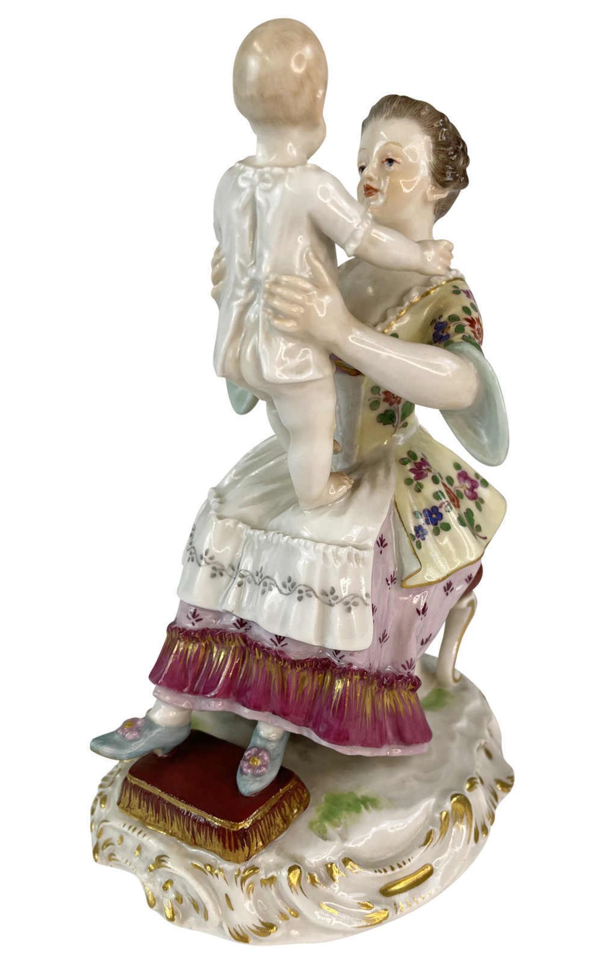 Gruppe aus 3 Figuren, Meissen, 1. Wahl, um 1900/1950. - 1 grosser und 1 kleiner Hahn, Entwurf von - Bild 5 aus 10