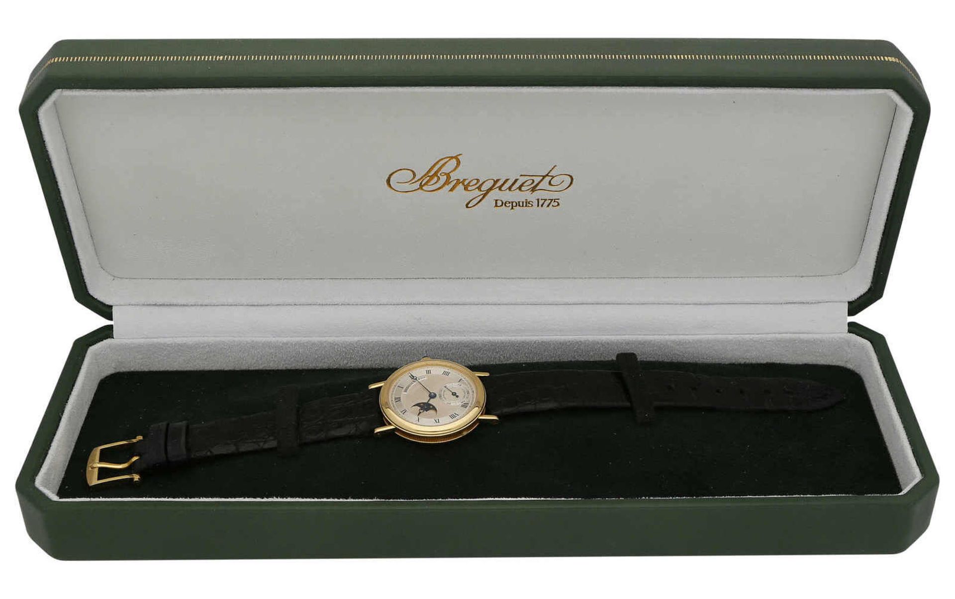 BREGUET Damenarmbanduhr Breguet Classique Gelbgold 18K mit Mondphase, kleiner Sekunde und - Bild 2 aus 3