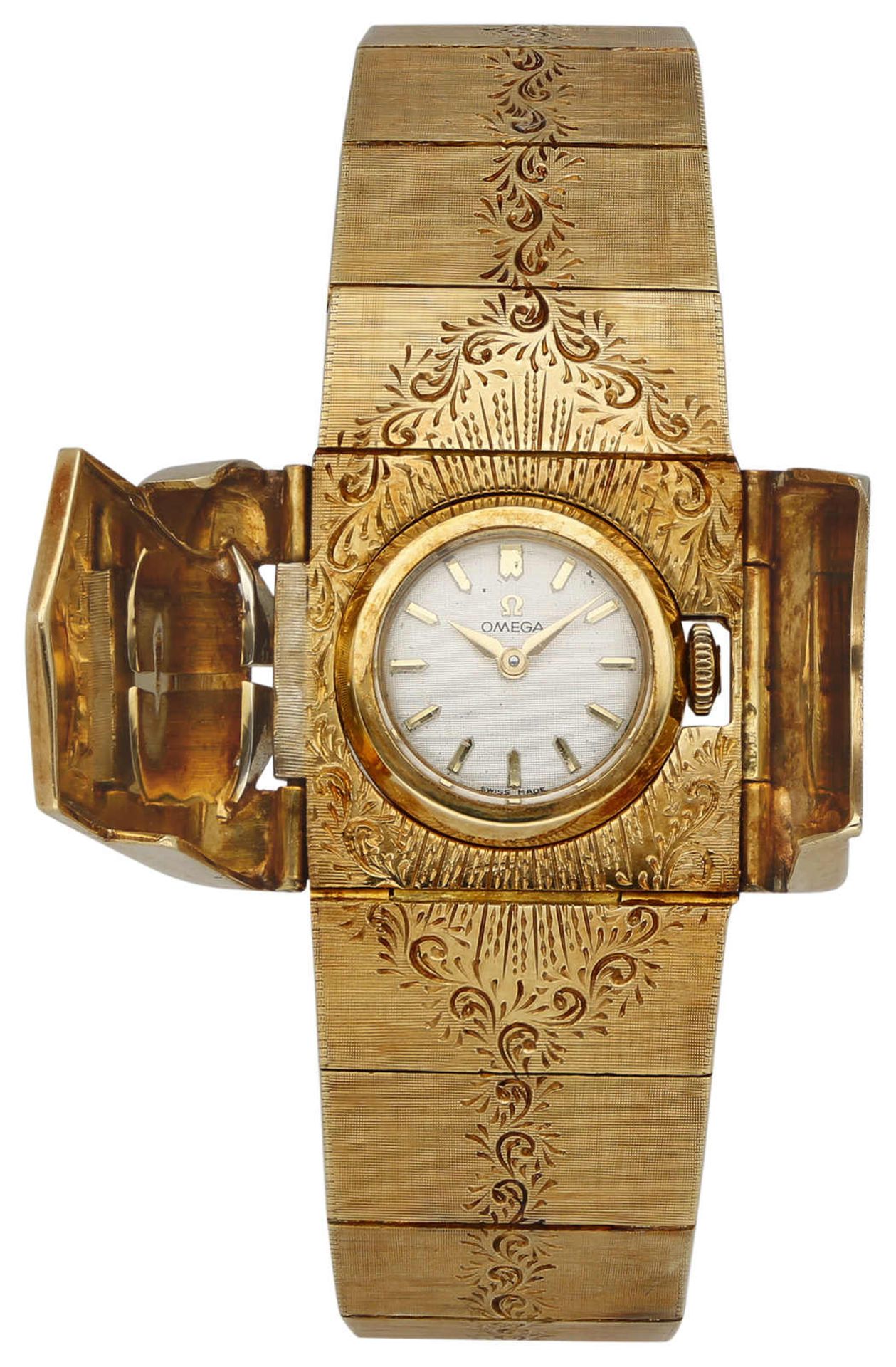 (*) OMEGA Damenarmbanduhr Omega Damenuhr, vermutlich Goldschmiedearbeit/Einzelanfertigung in