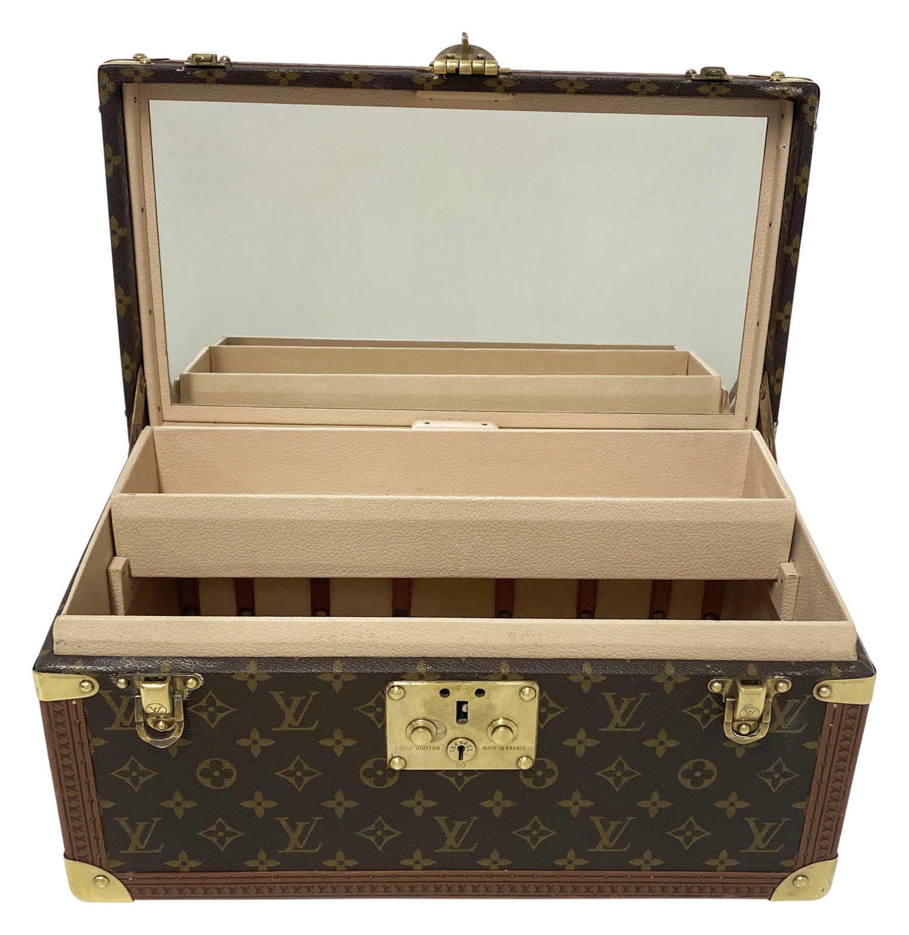 Louis Vuitton Boîte Bouteilles et Mirror Beaty Case aus braunem Monogramm-Canvas mit herausnehmbarem - Bild 2 aus 4