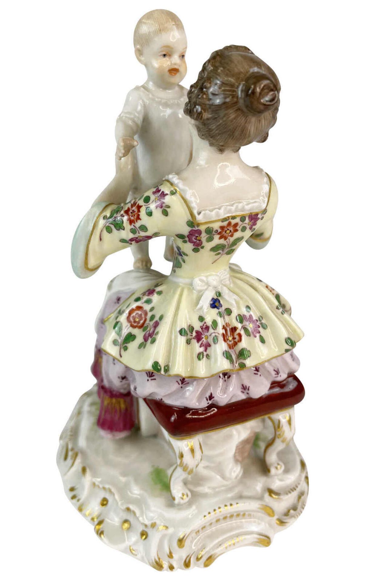 Gruppe aus 3 Figuren, Meissen, 1. Wahl, um 1900/1950. - 1 grosser und 1 kleiner Hahn, Entwurf von - Bild 6 aus 10