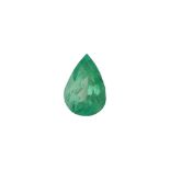 Smaragd Kolumbianischer Smaragd von ca. 1,9 ct "Muzo green" im Tropfenschliff, homogene Farbe,