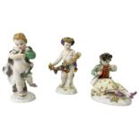 (*) Gruppe aus 3 Figuren, Meissen, 1. Wahl, um 1950. - Winter, Entwurf Johann Joachim Kaendler,