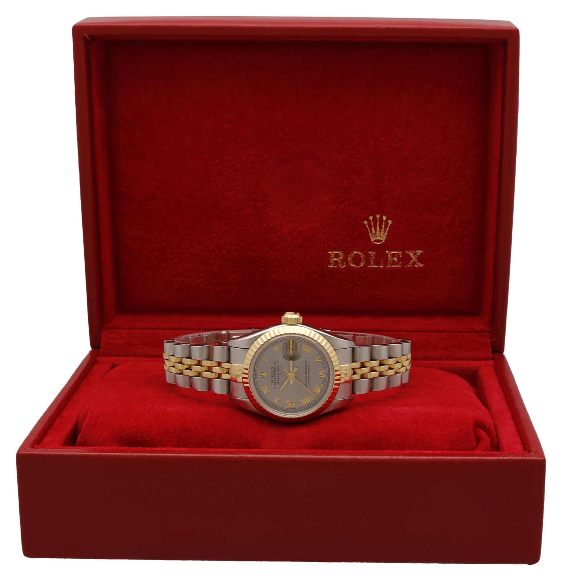 ROLEX Damenarmbanduhr Datejust in Stahl/Gelbgold 18K mit Lünette in Gelbgold 18K. Uhrwerk - Bild 2 aus 7