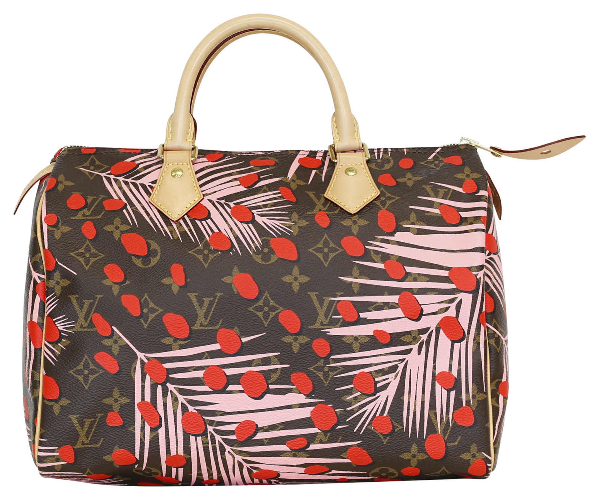 (*) LOUIS VUITTON Handtasche Speedy 30 M41983 "Limited Edition" Jungle Dots, Monogram Canvas braun