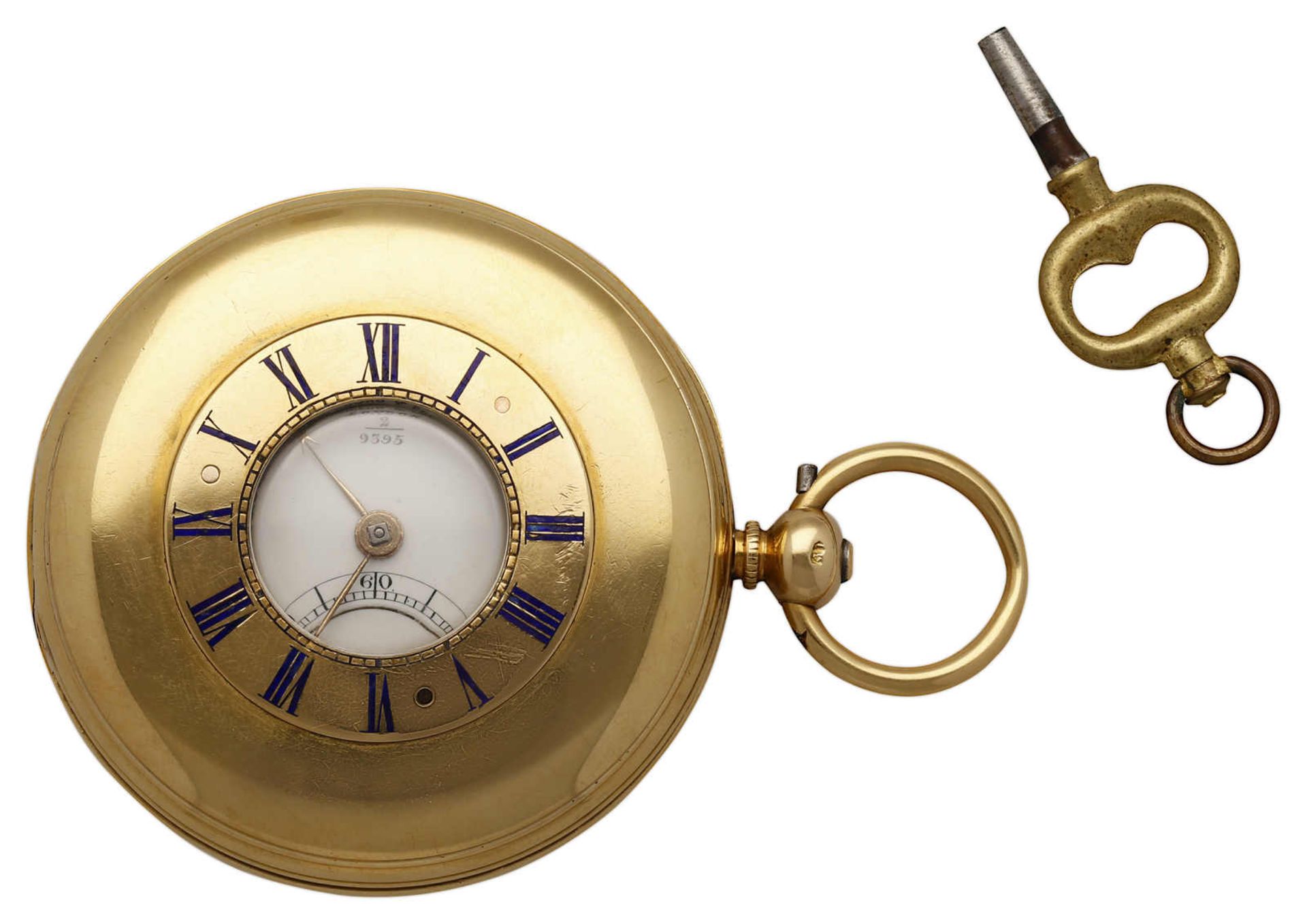 BARRAUD & LUND Taschenuhr London Antike 3/4 Savonette Taschenuhr in Gelbgold 18K mit Lünette in - Bild 2 aus 2