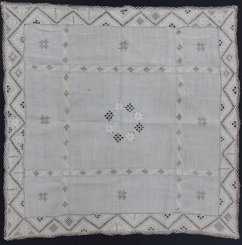 An old Cypriot Lefkaritiko hand embroidered tablecloth - Image 5 of 6