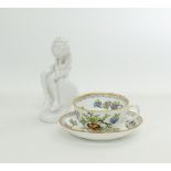 Spode porcelain figure ανδ Salopian Coalport cup & saucer