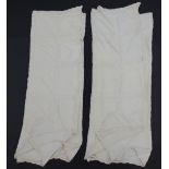 A pair of Cypriot single bed covers hand made of knitted white wool