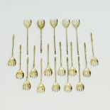 Cypriot silver sweetmeat forks