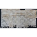 A Cypriot set of four hand crocheted curtains