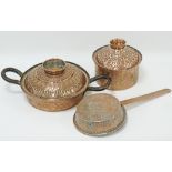 Middle Eastern tinned copper pans and cauldrons