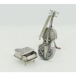 Middle Eastern / Egyptian silver hand chiseled miniatures / objets de vertu