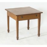 A Cypriot square beech side table