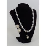 Vintage Costume jewelry in white metal