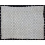 A Cypriot single bed cover hand crocheted in white