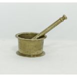 Middle Eastern brass mortar and pestle
