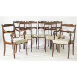 A Cypriot Savvides set of eight Regency style mahogany dining chairs