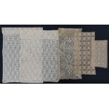 A collection of Cypriot rectangular hand crocheted table mats