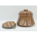 Middle Eastern tinned copper waisted cauldron