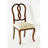 A Cypriot carved walnut hall chair