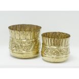Middle Eastern Arabic graduating brass planters / containers