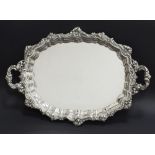 An oval serving tray