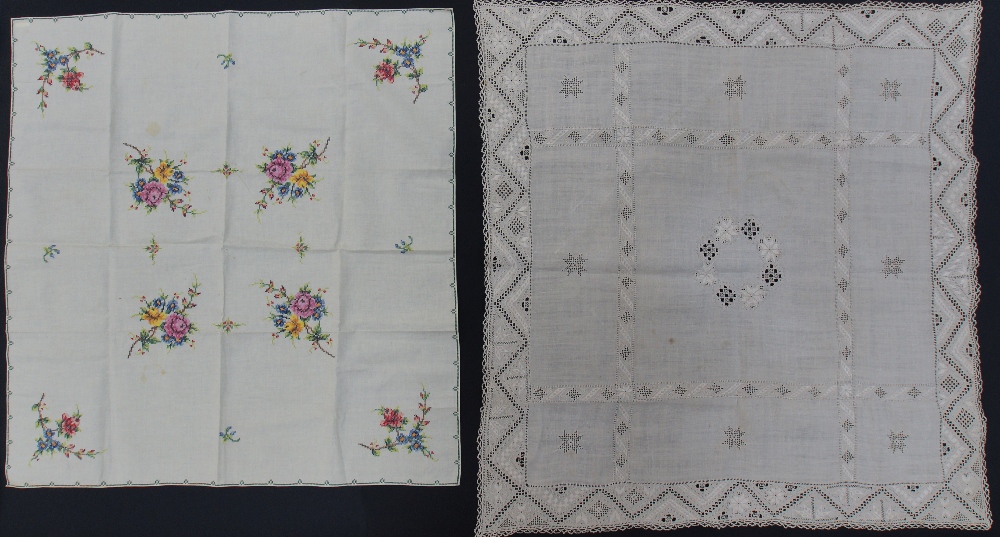An old Cypriot Lefkaritiko hand embroidered tablecloth