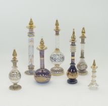 Egyptian hand blown glass perfume bottles