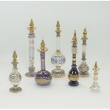 Egyptian hand blown glass perfume bottles